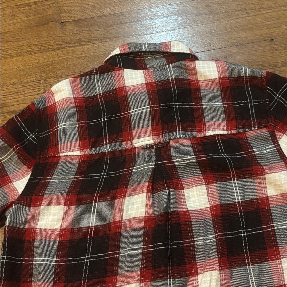 American Eagle Boyfriend Fit Plaid Button Down Plaid Shirt, Women’s Size Small - Picture 6 of 7